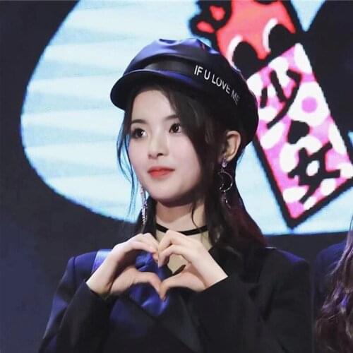 2019pu, Skin Octagonal Hat Woman England Ins Leisure Time Han Chao Smiling Face Painter Beret