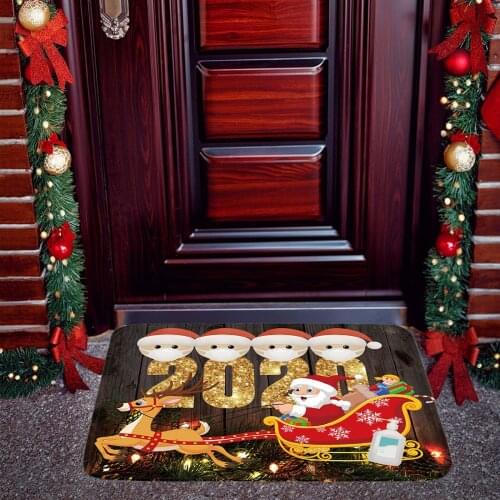 2020 Christmas Carpet Printed Welcome Doormats Indoor Mat For Bathroom Bedroom Kitchen Christmas Decoration For Home 40*60CM