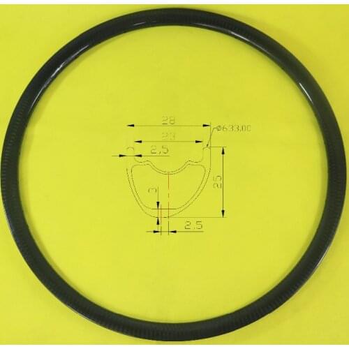 29er XC Asymmetric MTB 28mm Carbon Rim 25mm depth UD 3K 12K Twill Matte Glossy crosscontry tubeless clincher bicycle wheel