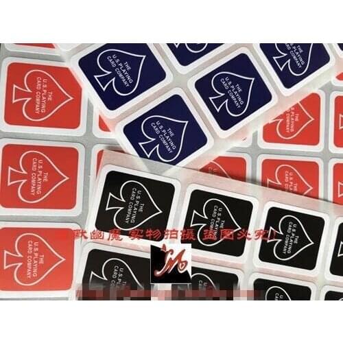 30 Sheets Bycicle Playing Card Case Box Deck Seal Sticker Magic Trick 24 on 1 Sheet 3 Colors for Choice Accessories Magia Toys