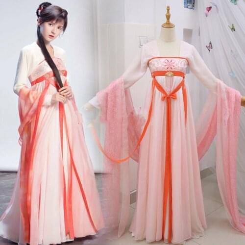 6 Designs Female Fairy Sword Lady Costume for Chinese Drama Love and Redemption Embroidery Beading Chiffon Yarn Cosplay Hanfu
