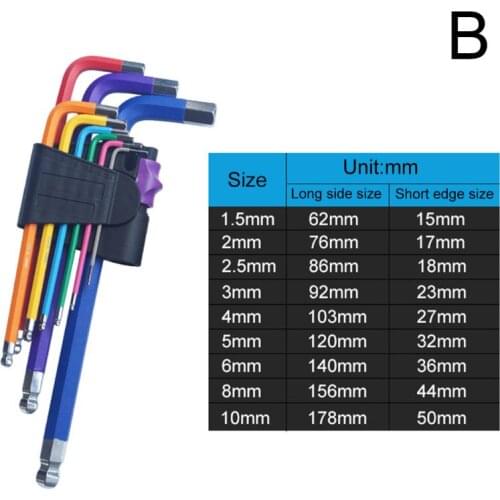 9Pcs Hex Allen Key Wrench Set Inner Hexagon Torx Spanner Screwdriver Repair Tool