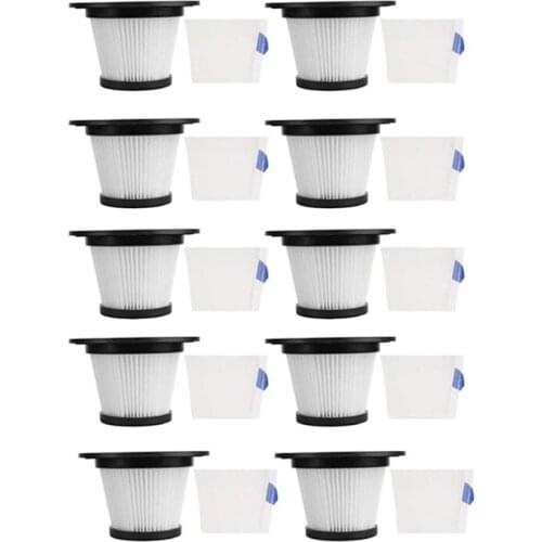 Cordless Vacuum Cleaner Accessories,10 Pack HEPA Filter Replacement Set for MOOSOO K17 Cordless Vacuum