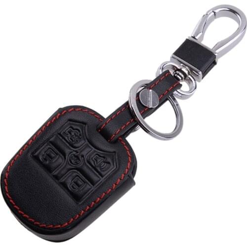 Beler High Quality 5 Button Car Key Case Cover Fob Holder With Keychain Fit For Ford Explorer Edge F150 Mondeo