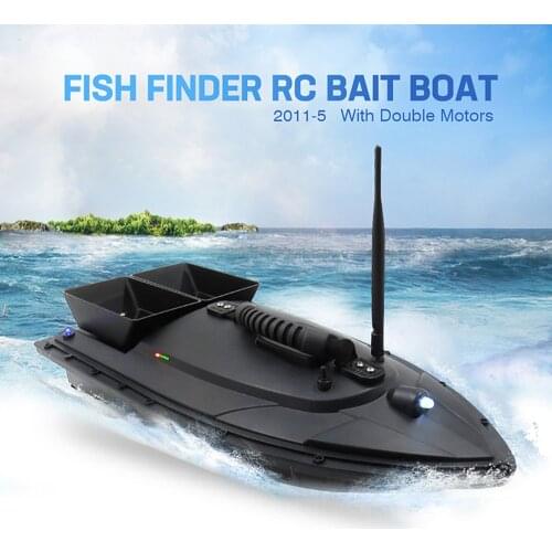 Wireless Remote Control Fishing Bait Boat RC Bait Boat Fish Finder with 1.5KG Load 300M Signal Range Fishing Ship Toy Speedboat