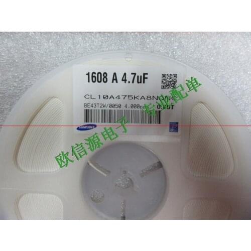 CL10A475KA8NQNC CAP CER 0603 4.7uF 475K ±10% 25V X5R Ceramic Capacitor 4000pcs Ceramic Capacitor
