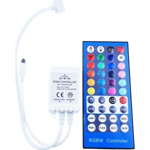 DC12 - 24V 2A*4 Channel 40Key RGBW Led Controller Dimmer IR Remote Control For 5050 3528 RGB RGBW Led Flexible Strip Lamp