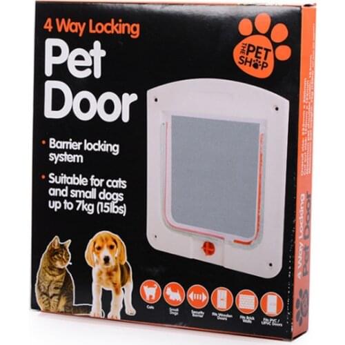 Pet Door Free Entry And Exit Two-way Safety Dog Cat Flap Door with Security PP Material Cat Door Dog Puppy Pet Hole