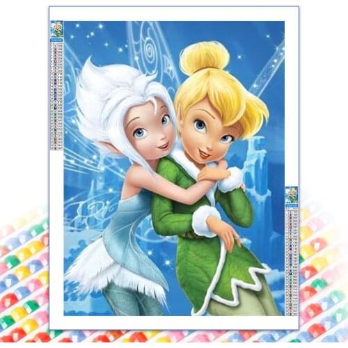 5D Diy Full Square/Round Diamond Embroidery Paintings "Cartoon Princess Tinkerbell" Cross Stitch Kit Mosaic Home Decoration New