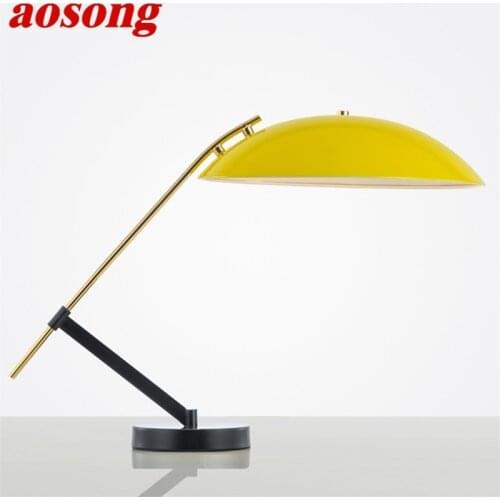 AOSONG Modern Night Table Lamp Simple Design E14 Reading Desk Light Home LED Eye Protection For Children Office Bedroom Study