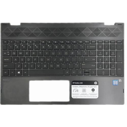 Laptop/Notebook Touchpad US Backlit Keyboard/upper Case/Cover/Housing/Shell for HP X360 15-CR L20848-001 L12731-001