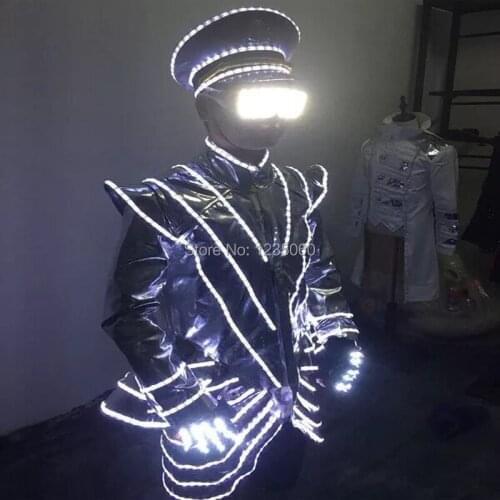 New LED performance clothing luminous hat luminous glasses gloves bar nightclub essential