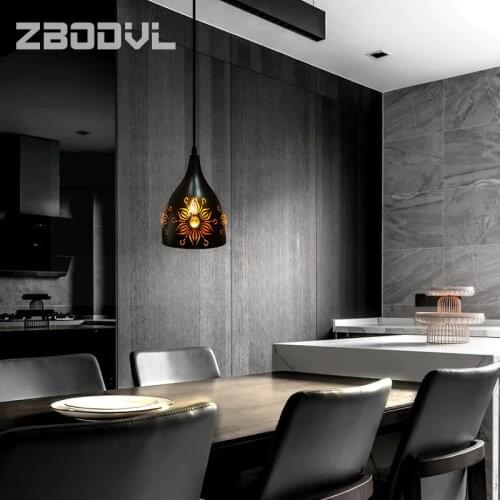 Industrial Lron Art Pendant Light Modern Dining E27 Pendant Lamp for Coffee Bar Hanging Lamps Nordic Lampshade pendent light