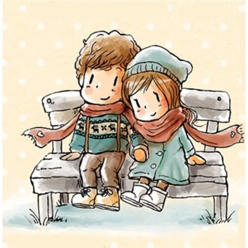 Rubber Silicone Clear Stamps for Scrapbooking Tampons Transparents Seal Background Stamp Card Making Diy Cartoon boy and girl