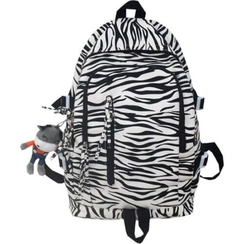 New Trend Woman Backpack Fashion Zebra Pattern Unisex Backpacks College School Bagpack Harajuku Travel Shoulder Bags Travel Bag