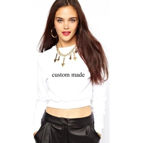 Custom Made Your Own Design Sublimation Print crop Sweatshirt Crewneck