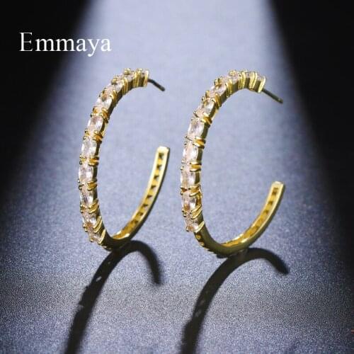 Emmaya Fashion AAA Geometry Shape Zirconia Earring For Female Noble Jewelry Wedding Party Dress-Up Charming Decoration