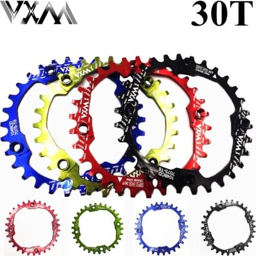 VXM Bicycle Crank 104BCD Cycling Round 30T Chainring Narrow Wide Ultralight 7075-T6 MTB Bike Chainwheel Circle Crankset Plate