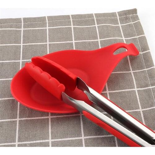 Kitchen Silicone Spoon Pad Spatula Eggbeater Heat Resistant Durable Placement Tray for Household Kitchen Ornaments