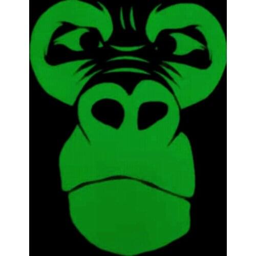 Patches Gorilla Luminous Apparel Accessories Diy Clothing Thermal Transfer Paper Iron Ons Sticker for Clothes Fluorescence Patch