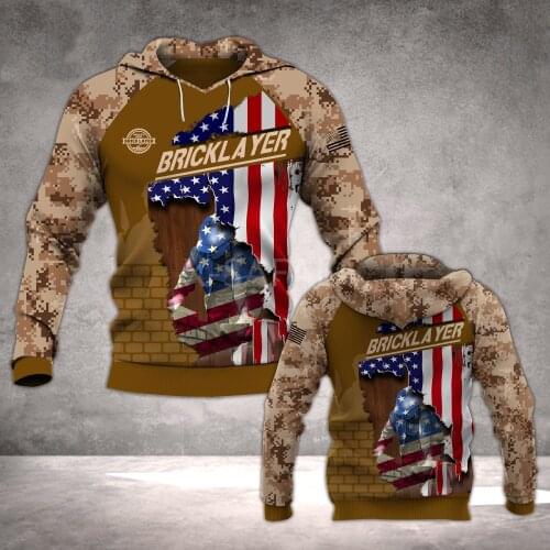 Skull BRICKLAYER Worker Budding 3D Print Hoodie Man Women Harajuku Outwear Zipper Pullover Sweatshirt Casual Unisex Jacket-3