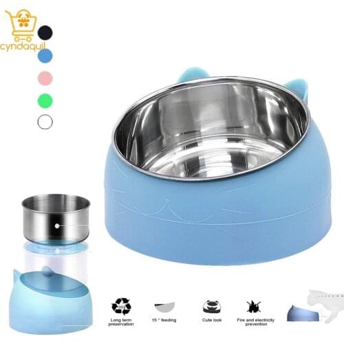 Triple Bowl for Cats Products for Pets Liquid Food for Cats Feeder Raised Dog Bowl Ceramic Small Dog Bowls With Stand Cat Pet
