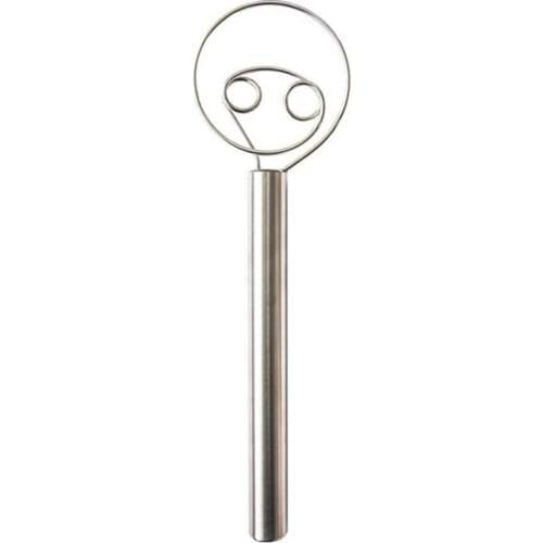 Danish Whisk with 2 Eye Design Stainless Steel Easy to Use and Clean No Need Spatula Perfect Mixing Dough