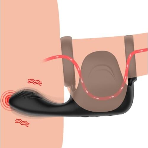 Testicle Vibrators For Men Penis Massager Ring Dildos Stimulator Sex Toys For Men Wireless Remote Control Male Prostate Massager