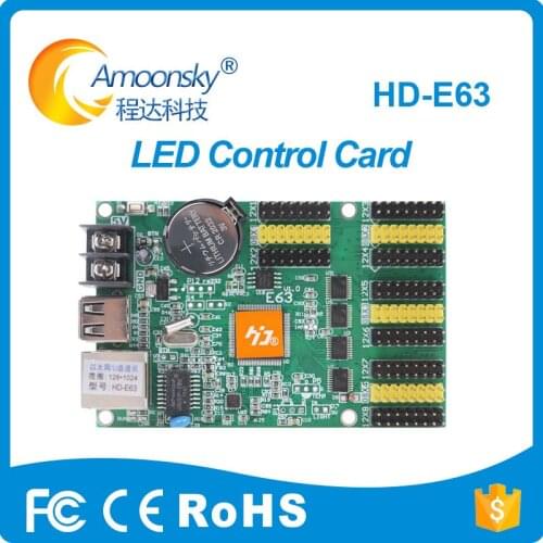 High quality outdoor indoor P10 ethernet communication led display control card HD-E63 best price