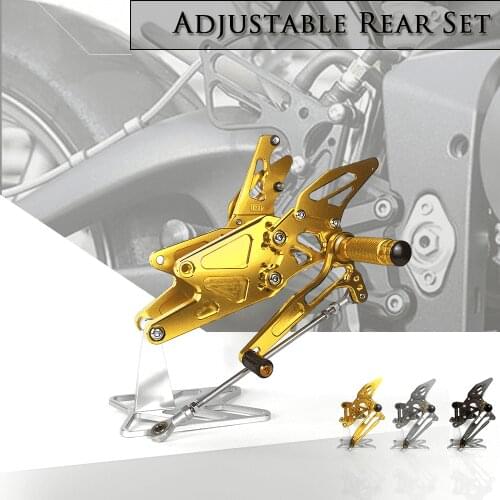 Motorcycle CNC Alu Footrest Rear Sets Adjustable Rearset Foot Pegs for YAMAHA MT03 MT25 FZ03 XSR300 YZF R25 R3 MT25 2013-2020