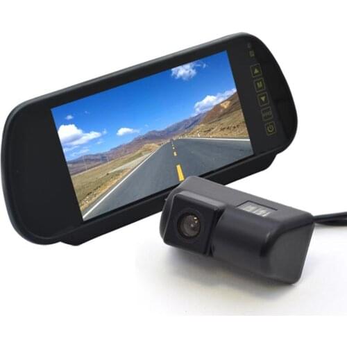 Vardsafe VS302K | Replacement Reverse Backup camera + 7" Clip-on Rear View Mirror Monitor for Ford Transit Connect (2010-2018)