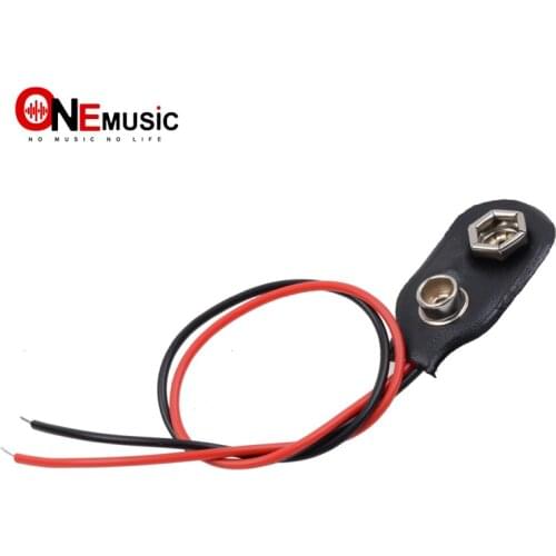 2pcs 9V 9 Volt Battery Clip Holder Connectors Plug Snap Type Lead Wire Soft Battery Buckle For Electric Bass Guitar