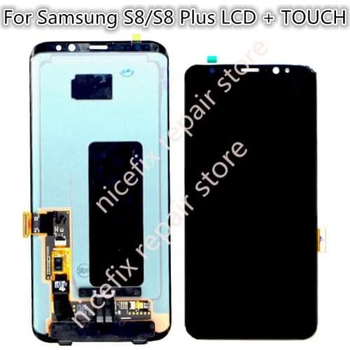 LCD for SAMSUNG Galaxy S8 Display S8 Plus s8+ G950 G950F G955 G955F Touch Screen Digitizer Assembly Replacement with Frame
