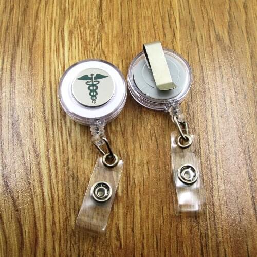 Medical symbol ID Badge Reel for Docter Nurse Teacher Student retractable recoil id badge holder office work fun GIFT