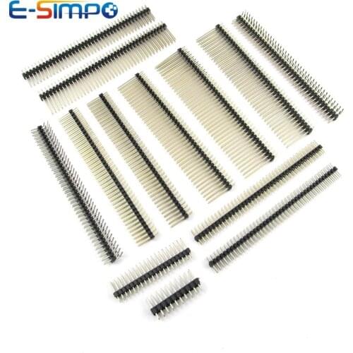 10pcs 2.0mm Breakable 1X40P 2X40P Straight Single Double Row Rohs PCB Board Spacer Male Pin Header Strip Jumper Connector