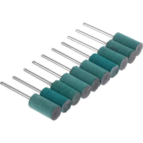 10Pcs 3x10mm Cylindrical Rubber Polishing Grinding Head Mounted Points Metal Polishing Head for Dremel Rotary Tools 1/8" Shank
