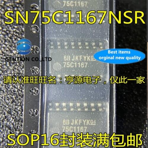 10Pcs SN75C1167 SN75C1167NSR 75C1167 SOP16 Logic IC transceiver receiver chip in stock 100% new and original