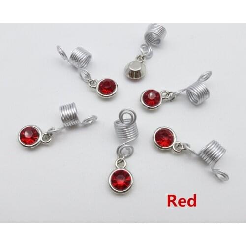 6Pcs/pack spiral wire wrapped hair braid dread dreadlock beads jewelry accessory