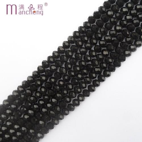 Good 10MM (10x8) Black Austria Crystal Beads charm ,DIY Sapcer Black Crystal Glass Bead for Jewelry necklace Making (70-72 Bead)