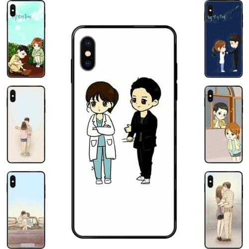 Descendants Of The Sun Cartoon For Galaxy Note 4 8 9 10 20 Plus Pro J6 J7 J8 M30s M80s Ultra J600 J730 J810 Black Soft TPU Live