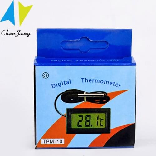 LCD Digital Thermometer Temperature Sensor Temp Meter Thermostat Thermal Regulator Controller 1M Cable Probe TPM-10