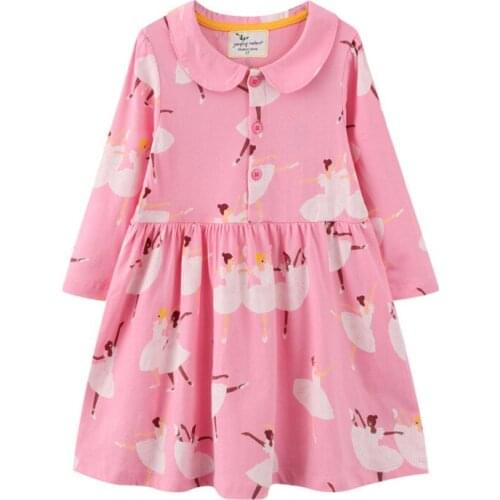 Childrens Long Sleeve Floral Girls Dresses Fashion Autumn Winter Baby Flowers Dress Party Toddler Frocks