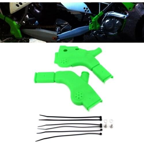 For Kawasaki KLX125 KLX150 Off-Road Motorcycle Green ABS Frame Protector Guards Protection