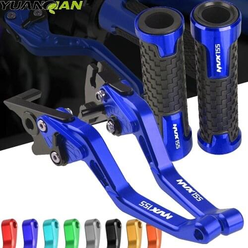 For Yamaha NVX155 AEROX155 2017-2018 Motorcycle Accessories Adjustable Brake Clutch Levers Handle Handlebar Grips With LOGO