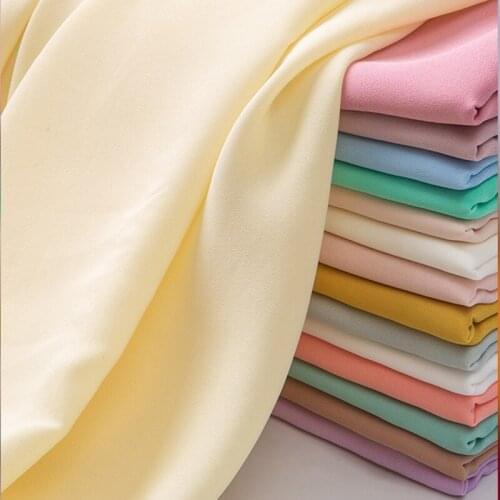 Drape Polyester Chiffon Crepe Fabric For Sewing Dress Shirt Pants Linings DIY Clothes Needlework Soft Thick Tissu 50X150CM