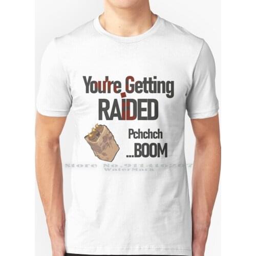 Rust Game Getting Raided T Shirt 100% Pure Cotton Rust Rust Raiding Satchel Rust Game