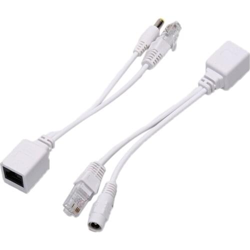 POE 2pcs Cable Passive Power Over Ethernet Adapter Cable POE Splitter RJ45 Injector Power Supply Module 12-48v For IP Camera