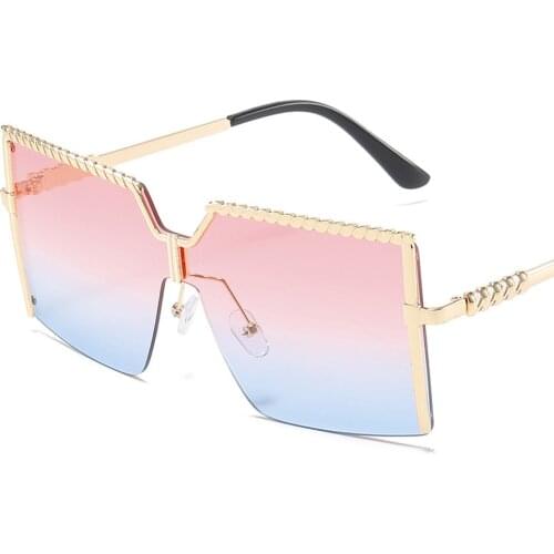 Classic Korean Fashion Retro Sunglasses Female Square Trend Sun Glaasses Women Brand Designer One Piece Gradient Goggle Eyewear