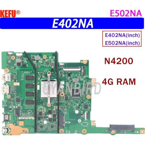 KEFU E502NA original mainboard for ASUS E502NA with 4GB-RAM N3350 Laptop motherboard