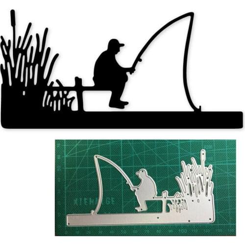 Metal Cutting Dies Fishing Embossing Stencil Scrapbooking Paper Card Making